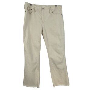 J Crew Jeans Womens 31 Demi Boot Crop Raw Hem Stretch Denim Pants 9 Inch